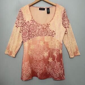 Vintage Babydoll Mesh Top Size Large Y2K Fairycore Boho Grunge Phoebe Buffay